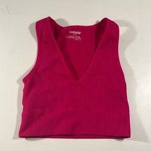 Garage Top | Stella Seamless Plunge Tank in Hot Pink Garage Top